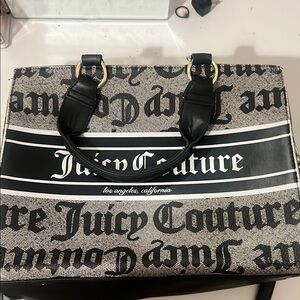 Juicy Couture Black and White Tote Bag